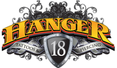 Hanger 18 Tattoos and Piercings - logo